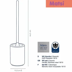 Porte-brosse WC avec brosse MATSI