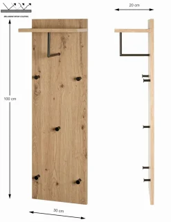 Portemanteau mural PARMA 9-Haku New