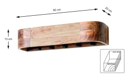 Portemanteau mural RIVERA 3-Haku Outlet