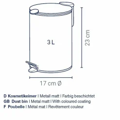 Poubelle de salle de bains MATS-Kela Hot
