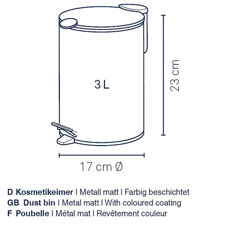 Poubelle de salle de bains MATS-Kela Hot