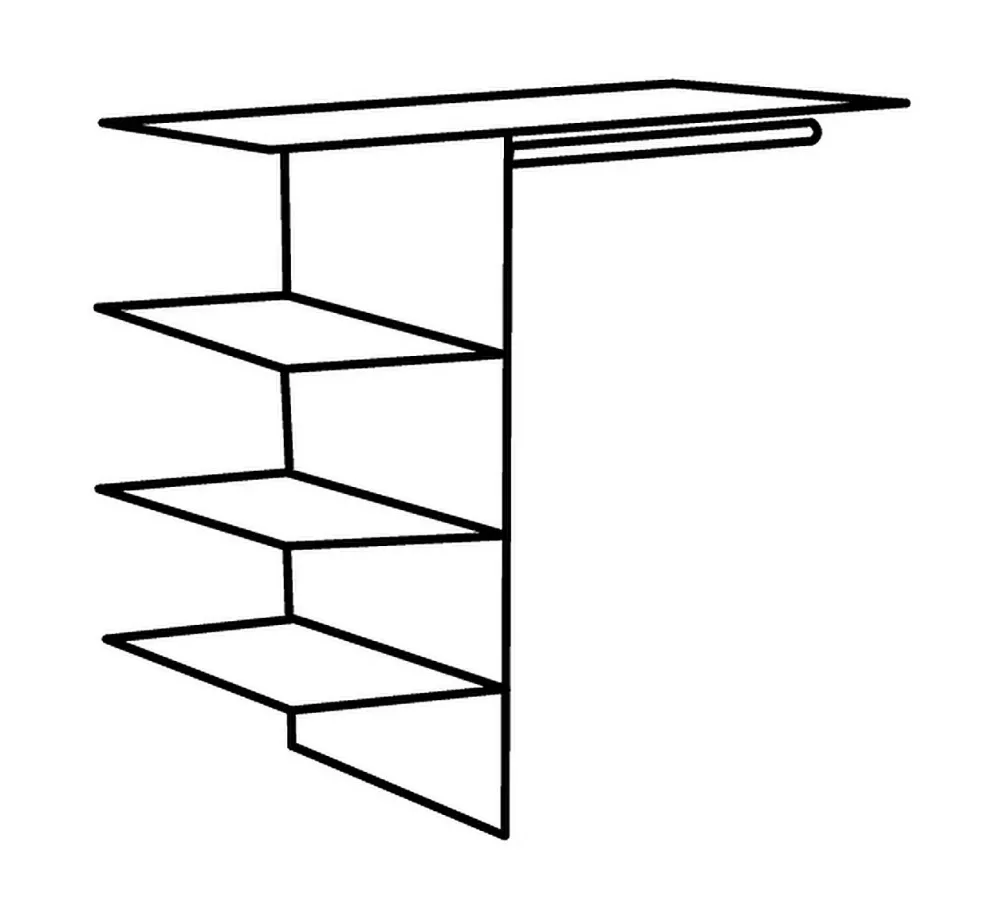 Répartition intérieure armoire lingère/penderie 764