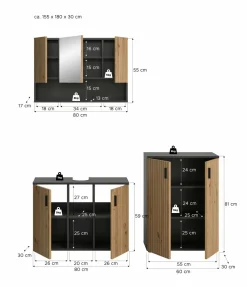 Salle de bains combinée 3 éléments MONE