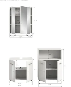 Salle de bains combinée 3 éléments BONGA