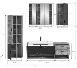 Salle de bains combinée 4 éléments METU-Xonox Sale