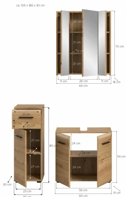 Salle de bains combinée 3 éléments BONGA-Xonox New