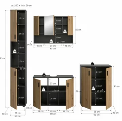 Salle de bains combinée 4 éléments MONE