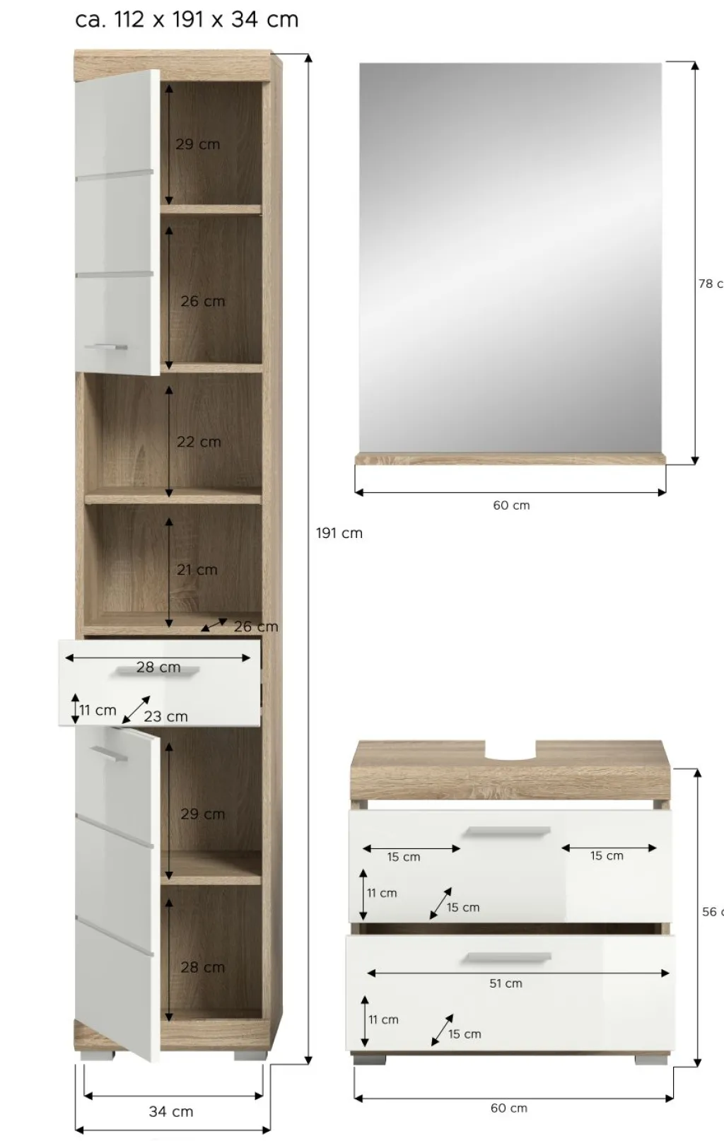 Salle de bains combinée GIMBI-Xonox Outlet