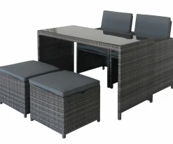 Salon de jardin 5 éléments ROS-7025036-56