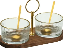 Service 5 pièces à bordure dorée EH-Koopman Outlet