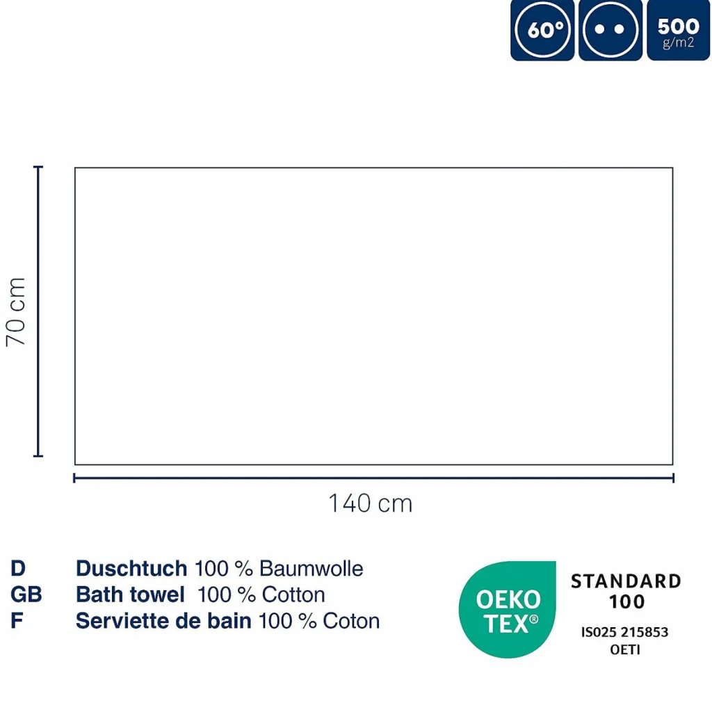 Serviette de bain bleu fumé LADESSA-Kela Clearance