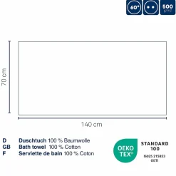 Serviette de bain vert jade LADESSA