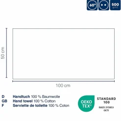 Serviette éponge bleu fumé LADESSA