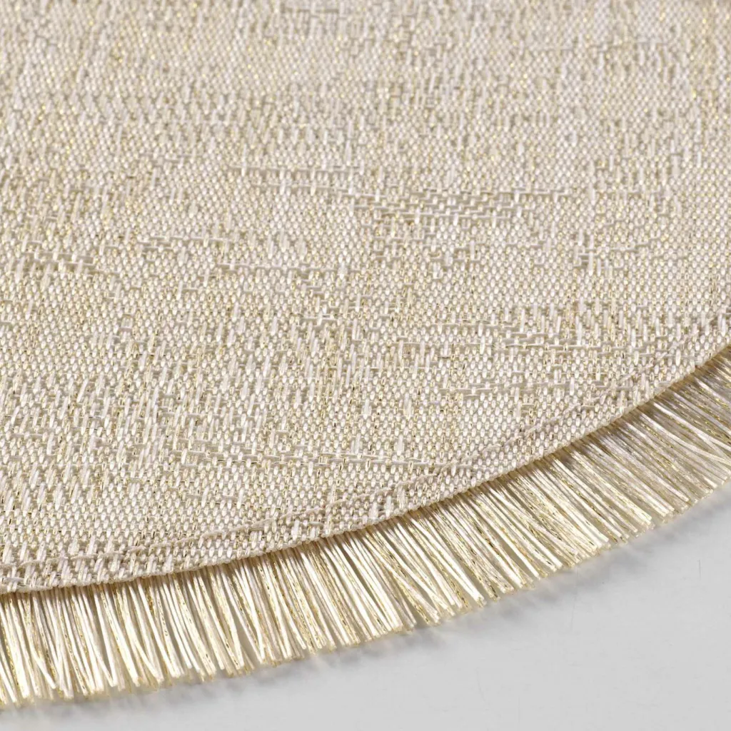 Set de table rond avec fils dorés JOALIE-U10 Hot