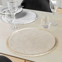 Set de table rond avec fils dorés JOALIE-U10 Hot