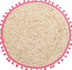 Set de table rond avec pompons EH