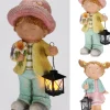 Statue de jardin avec lanterne DEKO-Koopman Discount