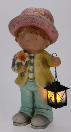 Statue de jardin avec lanterne DEKO-Koopman Discount