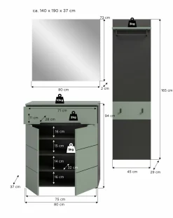Vestiaire combiné 3 éléments GOBA-Xonox Outlet