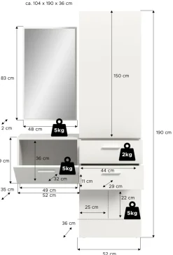 Vestiaire combiné 3 éléments VAGA