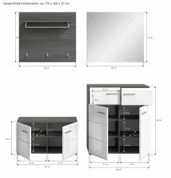 Vestiaire combiné 4 éléments FICHE