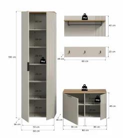 Vestiaire combiné 4 éléments SLIDE-Xonox Hot