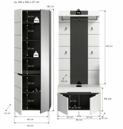 Vestiaire combiné 3 éléments GOBA-Xonox Best