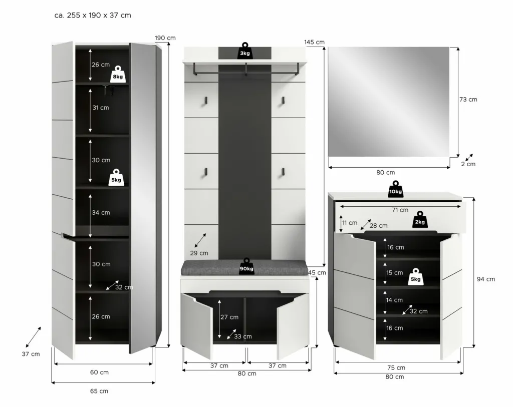 Vestiaire combiné 6 éléments GOBA-Xonox Sale