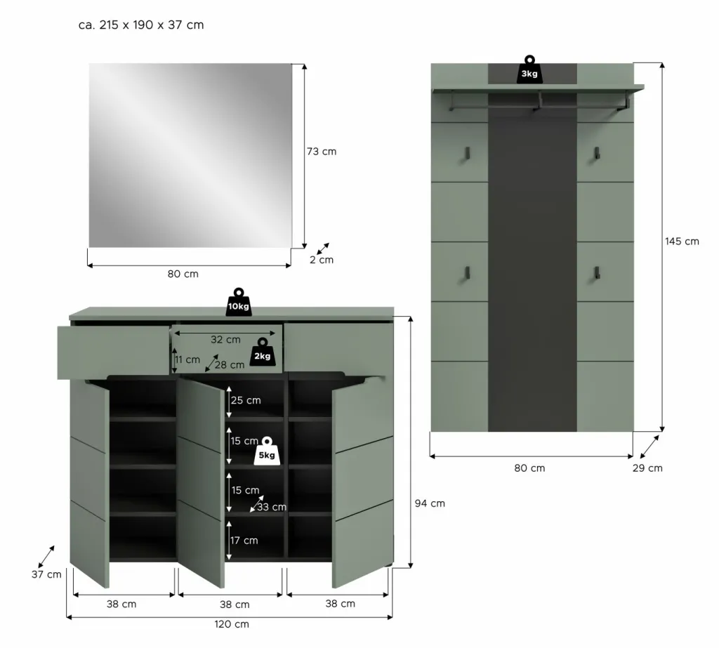 Vestiaire combiné 3 éléments GOBA-Xonox Sale